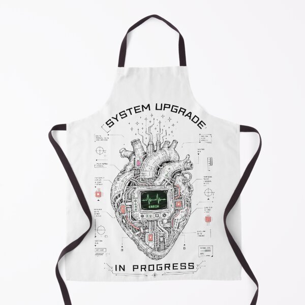 Item preview, System Upgrade In Progress Cyber Heart Futuristic Tech Graphic designed and sold by Craft Design Alchemy.