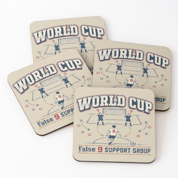 Item preview, World Cup False 9 Support Group Retro Soccer Tactics designed and sold by POD DYNASTY | Original Print On Demand T-Shirt Graphics.