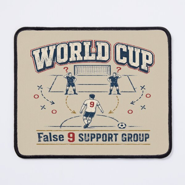 Item preview, World Cup False 9 Support Group Retro Soccer Tactics designed and sold by POD DYNASTY.
