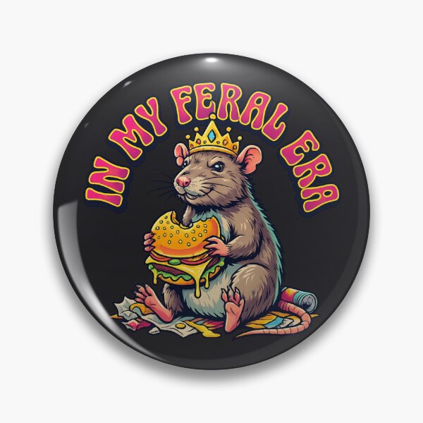 Item preview, In My Feral Era - Funny Retro Pop Art Rat Princess Graphic designed and sold by krish-prints.