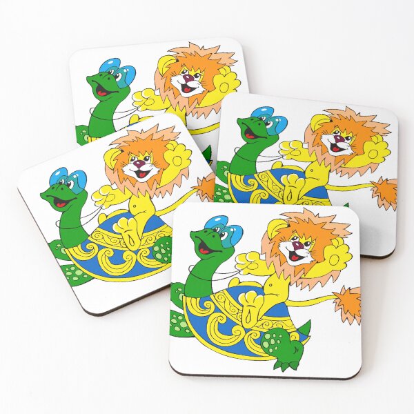 Item preview, Retro Lion Cub and Turtle - Classic Cartoon Animal Friends designed and sold by Tokraz-art.