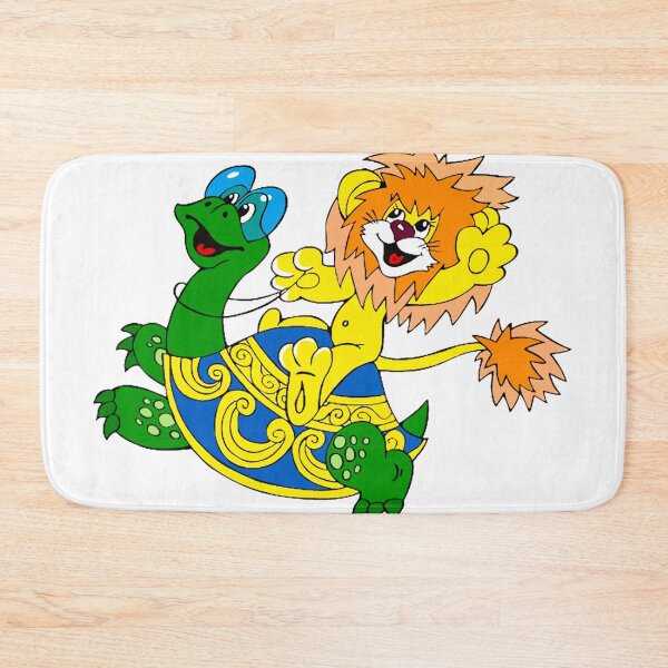 Item preview, Retro Lion Cub and Turtle - Classic Cartoon Animal Friends designed and sold by Tokraz-art.