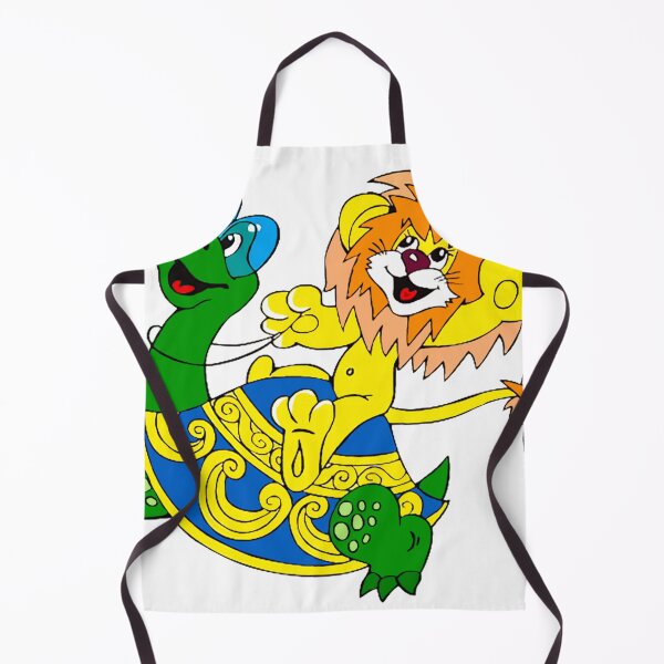 Item preview, Retro Lion Cub and Turtle - Classic Cartoon Animal Friends designed and sold by Tokraz-art.