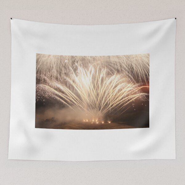 Item preview, Fireworks Burst Over Dark Sky, Long Exposure Celebration Night Display designed and sold by Nmallia.