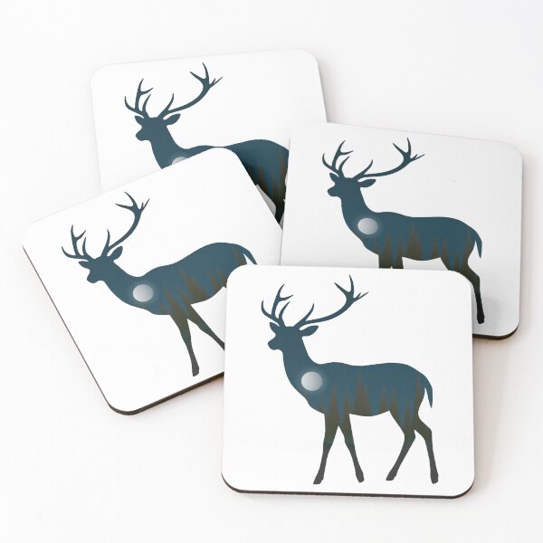Item preview, Deer Forest Night Trees designed and sold by DJAMALK.