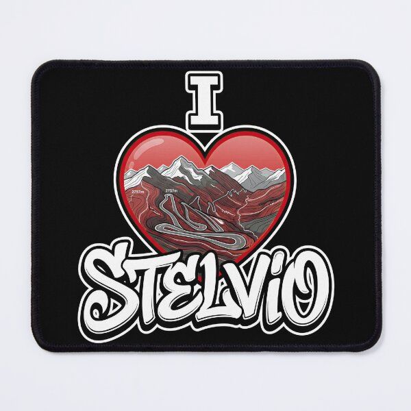 Item preview, Stelvio Pass I Love Stelvio Iconic Hairpins Motorcycle Rider Design designed and sold by enzoade.