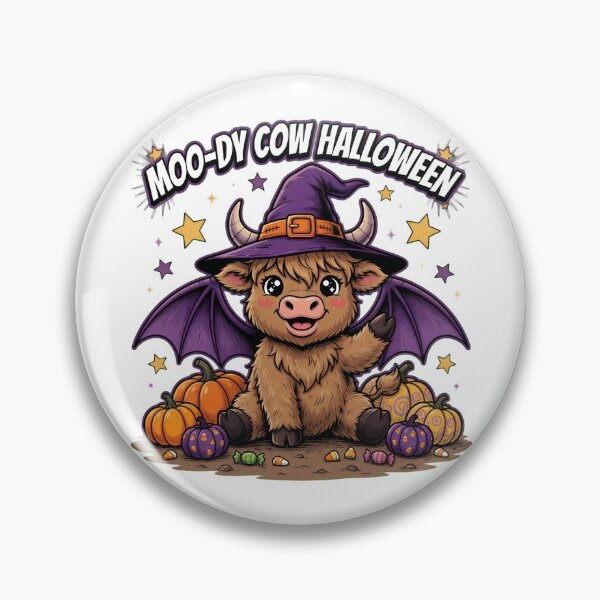 Item preview, Moo-dy Cow Halloween Witch Bat Wings designed and sold by TshirtsOnline-.