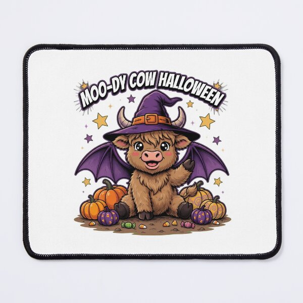 Item preview, Moo-dy Cow Halloween Witch Bat Wings designed and sold by TshirtsOnline-.