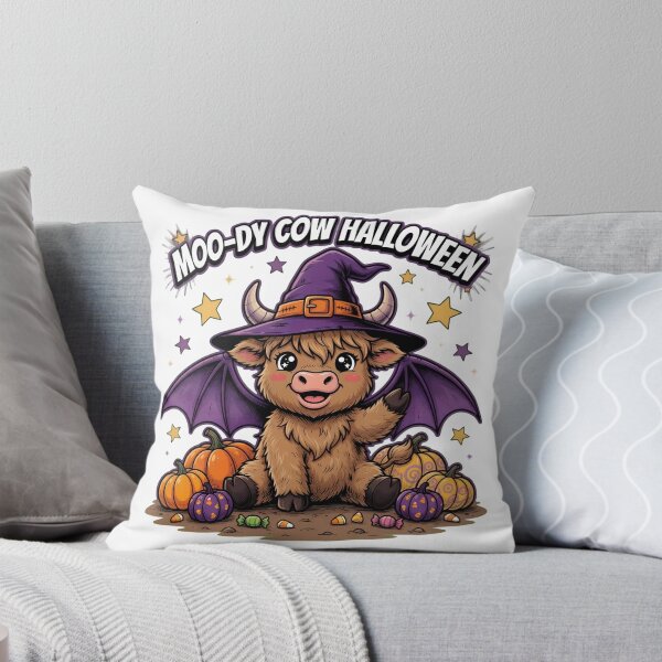 Item preview, Moo-dy Cow Halloween Witch Bat Wings designed and sold by TshirtsOnline-.