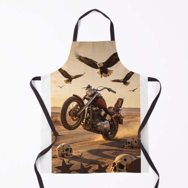 Item preview, Motorcycle in Desert with Eagles and Skulls  designed and sold by wojtas90.