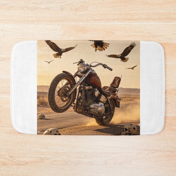 Item preview, Motorcycle in Desert with Eagles and Skulls  designed and sold by wojtas90.