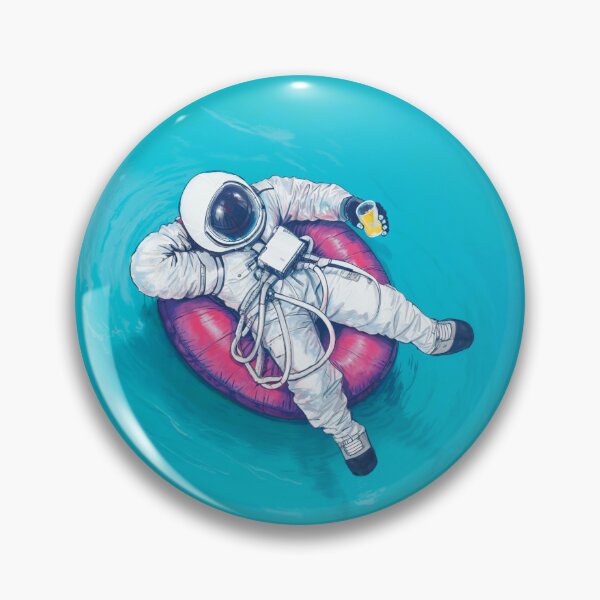 Item preview, Cosmic Vacation Surreal Astronaut in Swimming Pool - Illustration designed and sold by ModriArt.