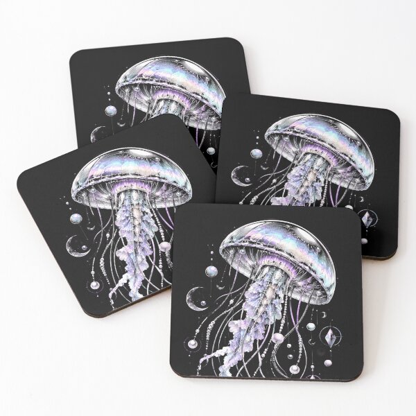 Item preview, Crystal Jellyfish Celestial Ocean Fantasy Graphic designed and sold by Craft Design Alchemy.