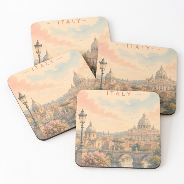 Item preview, Rome Italy Travel Poster Vintage Vatican City Wall Art Watercolor Rome Print designed and sold by Art-Selling.