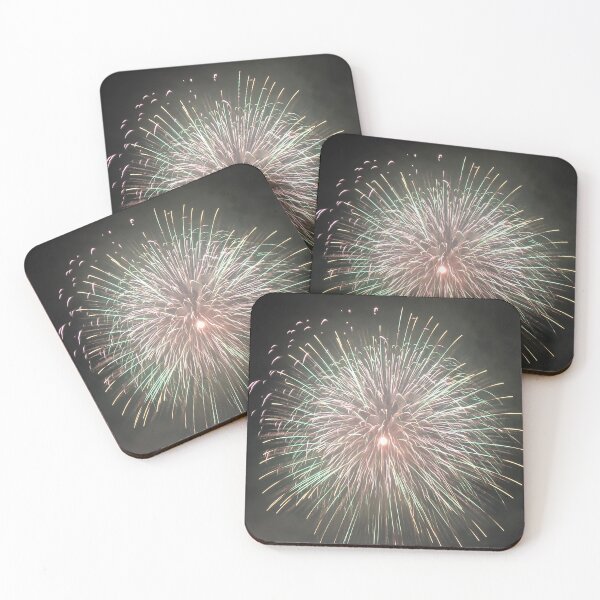 Item preview, Fireworks Burst Over Dark Sky, Long Exposure Celebration Night Display designed and sold by Nmallia.