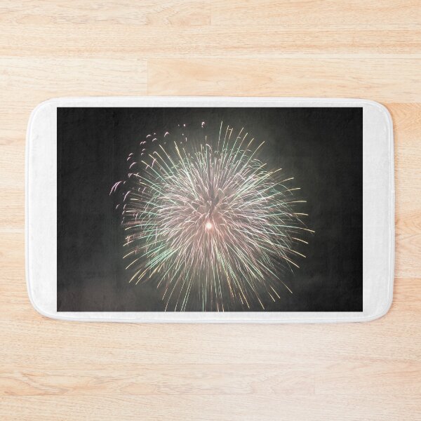 Item preview, Fireworks Burst Over Dark Sky, Long Exposure Celebration Night Display designed and sold by Nmallia.
