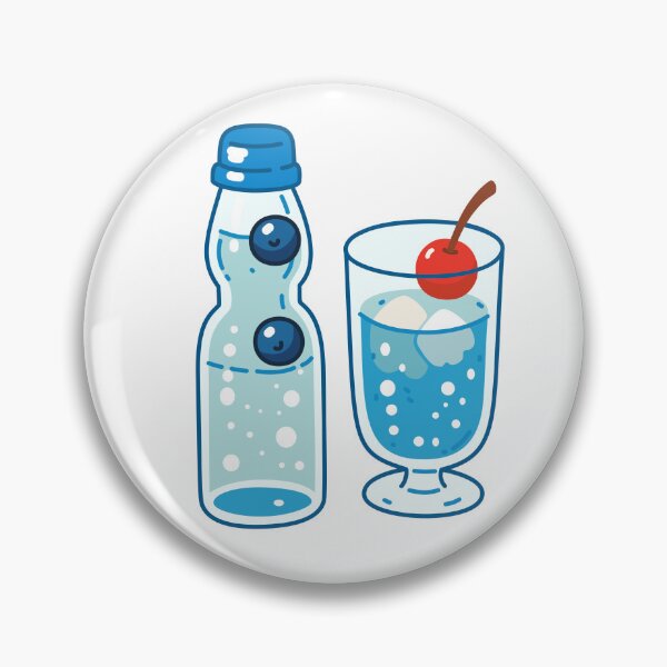 Item preview, Japanese Soda Bottle with Ice Glass and Cherry Illustration designed and sold by Anne97s.