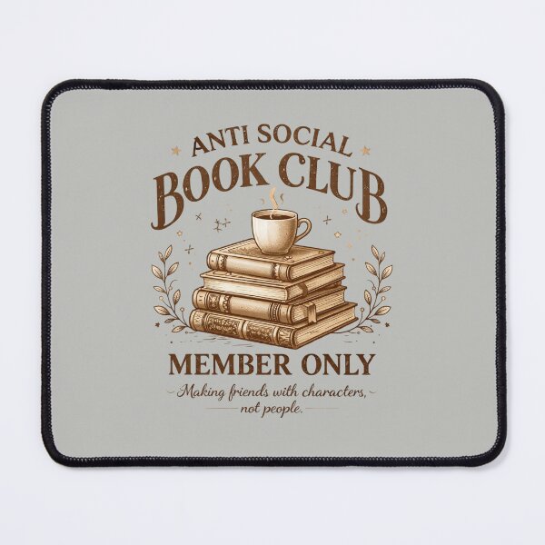 Item preview, Anti Social Book Club Member Only Gifts for Read Lovers designed and sold by MalwasBasket.