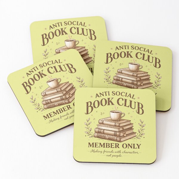 Item preview, Anti Social Book Club Member Only Gifts for Read Lovers designed and sold by MalwasBasket.