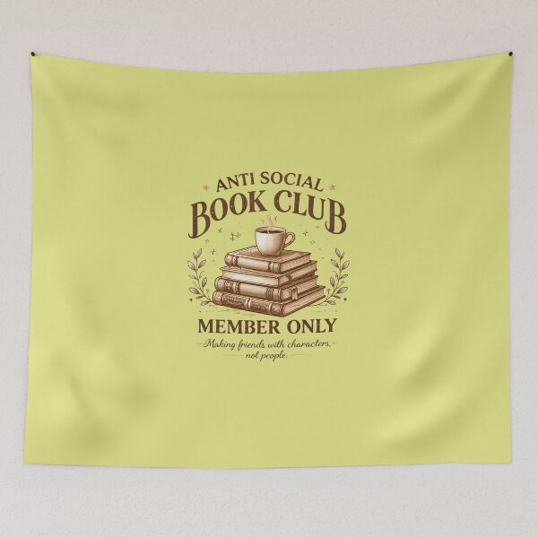 Item preview, Anti Social Book Club Member Only Gifts for Read Lovers designed and sold by MalwasBasket.