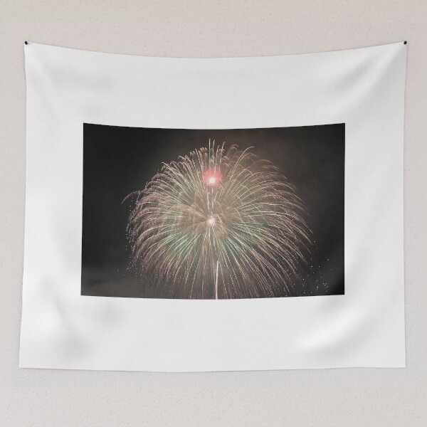 Item preview, Fireworks Burst Over Dark Sky, Long Exposure Celebration Night Display designed and sold by Nmallia.