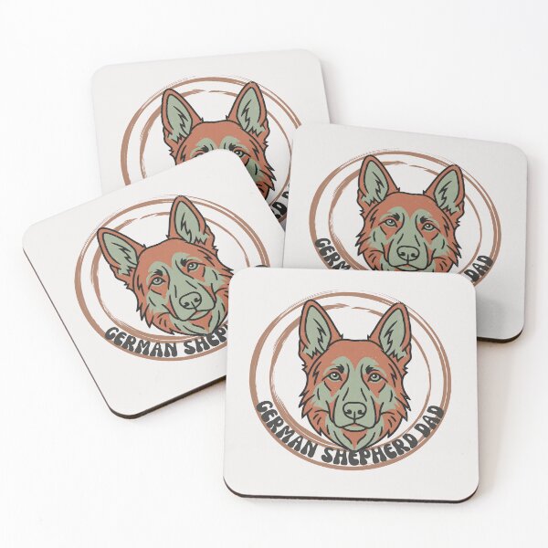 Item preview, Vintage Retro German Shepherd Dog Dad Badge - 70s Style designed and sold by natayzedes.