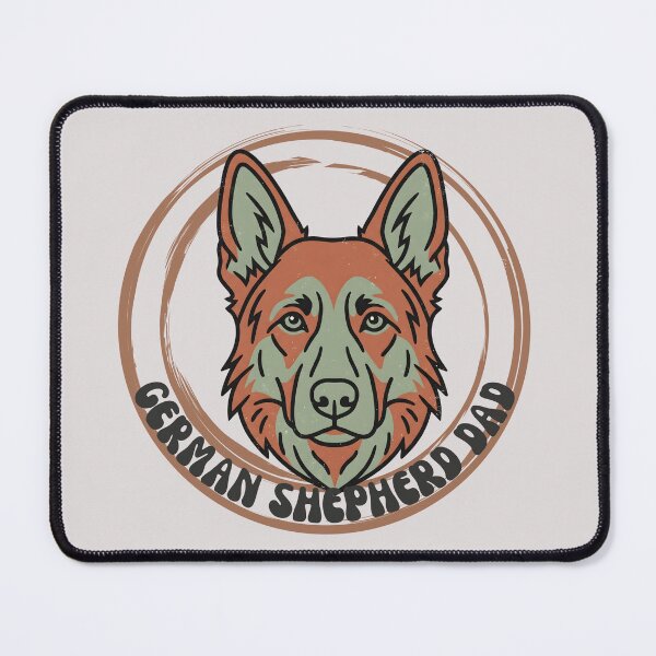 Item preview, Vintage Retro German Shepherd Dog Dad Badge - 70s Style designed and sold by natayzedes.