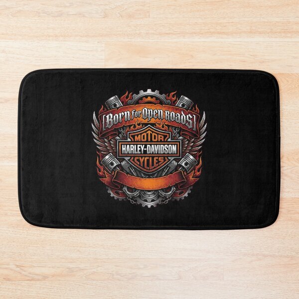 Item preview, Harley Davidson Born For Open Roads Retro Motorcycle Rider Design designed and sold by enzoade.