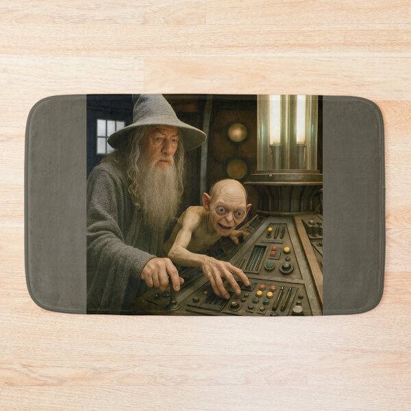 Item preview, Gandalf and Gollum controlling the TARDIS  designed and sold by WiseBow.