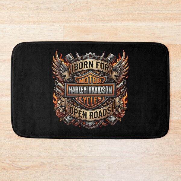 Item preview, Harley Davidson Born For Open Roads Vintage Biker Graphic designed and sold by enzoade.