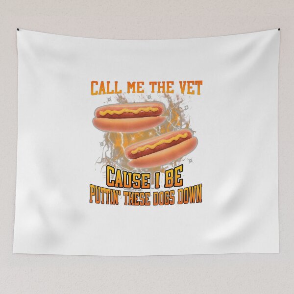 Item preview, Funny Food Pun - Call Me The Vet Cause I Be Puttin These Dogs Down  designed and sold by RiverFF.