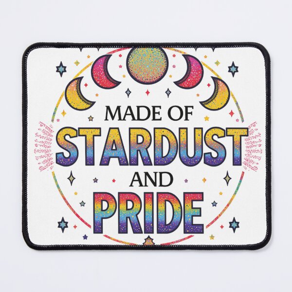 Item preview, Made Of Stardust And Pride Shirt | Celestial Rainbow LGBTQ Design designed and sold by Vvmd.