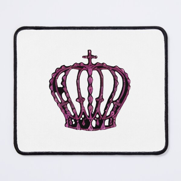 Item preview, Pink crown and black cross sticker illustration for Y2K grunge aesthetic girl power coquette gothic punk designed and sold by littleluckystuf.