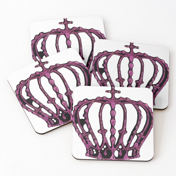 Item preview, Pink crown and black cross sticker illustration for Y2K grunge aesthetic girl power coquette gothic punk designed and sold by littleluckystuf.
