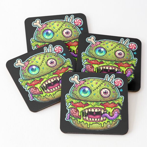 Item preview, Zombie Cheeseburger Kawaii Pop Art designed and sold by redsharkuk.