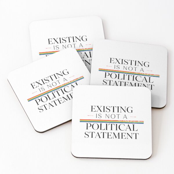 Item preview, Existing Is Not A Political Statement Shirt | Minimalist LGBTQ Pride Design designed and sold by Vvmd.
