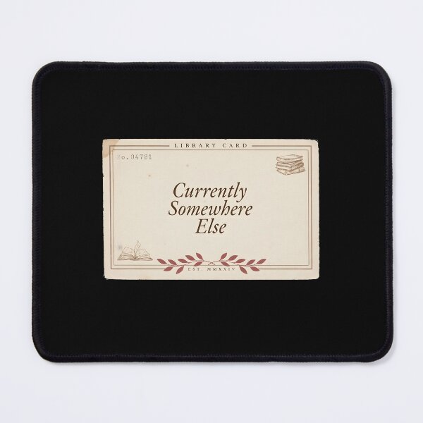 Item preview, Currently Somewhere Else – Vintage Library Card Book Lover Design designed and sold by ImaginedSpace7.