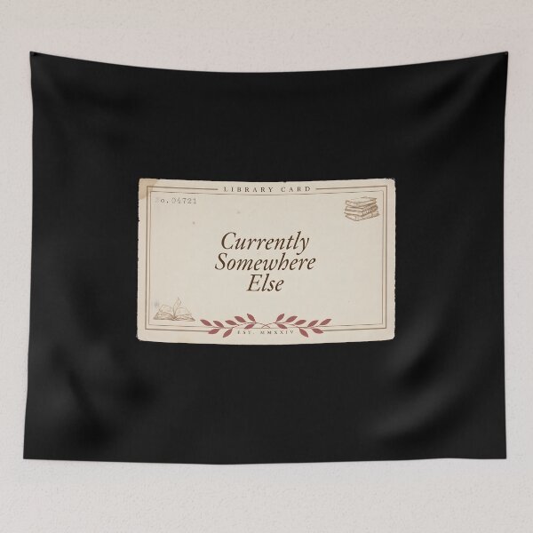 Item preview, Currently Somewhere Else – Vintage Library Card Book Lover Design designed and sold by ImaginedSpace7.