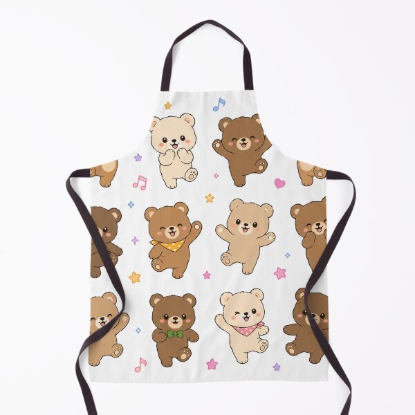 Item preview, Cute Dancing Bears Kawaii Chibi Teddy Bear Pattern designed and sold by Seculinator.
