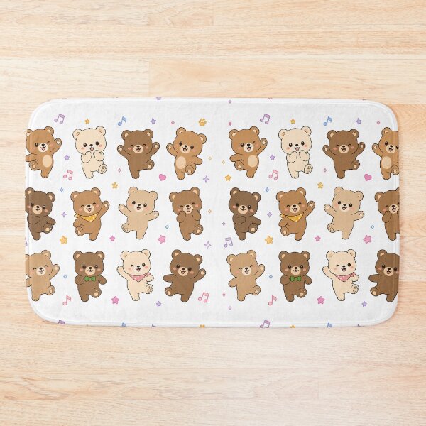 Item preview, Cute Dancing Bears Kawaii Chibi Teddy Bear Pattern designed and sold by Seculinator.