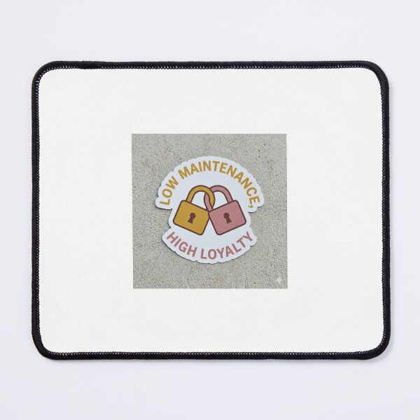 Item preview, Low Maintenance High Loyalty Interlocking Padlocks Sticker designed and sold by The Existential Grind.