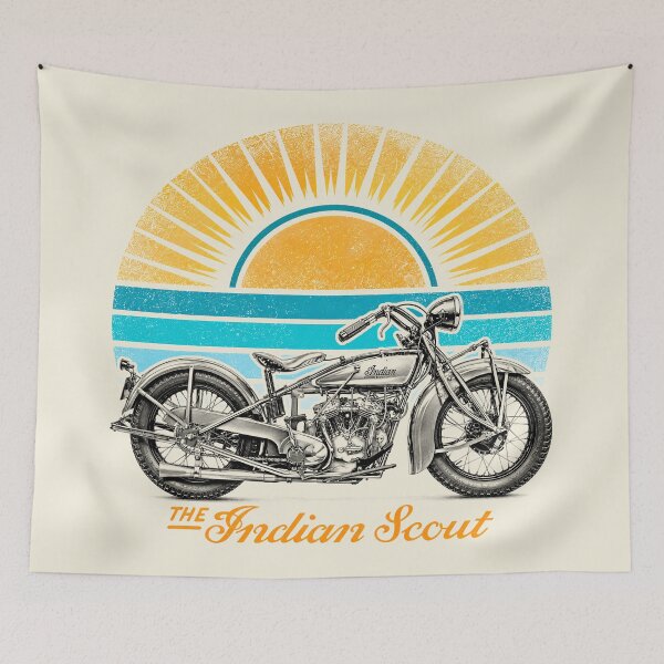 Item preview, 1928 Indian Scout 101 Classic Vintage Motorcycle Summer Edition INDNMTRCYCL designed and sold by EdGraphy.