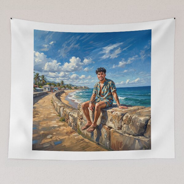 Item preview, Bad Bunny Portrait designed and sold by Home Decor Art.
