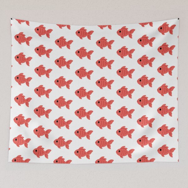 Item preview, Cute Red Goldfish Swimming Cartoon designed and sold by Anne97s.