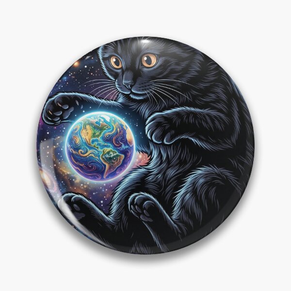 Item preview, Black Cat Discovering Hidden Planet Space T-Shirt designed and sold by MERAKISL.