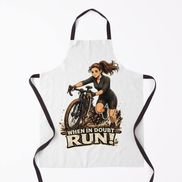 Item preview, Cyclo Cross Queen — When In Doubt Run! | Cyclocross CX Mud Humour T-Shirt designed and sold by Pedal & Pace.
