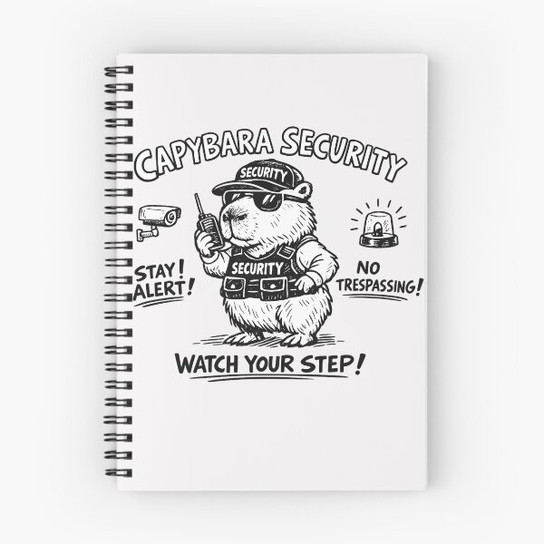 Item preview, Capybara Security Guard – Funny Capybara Security Officer Cartoon designed and sold by mikemuchu.
