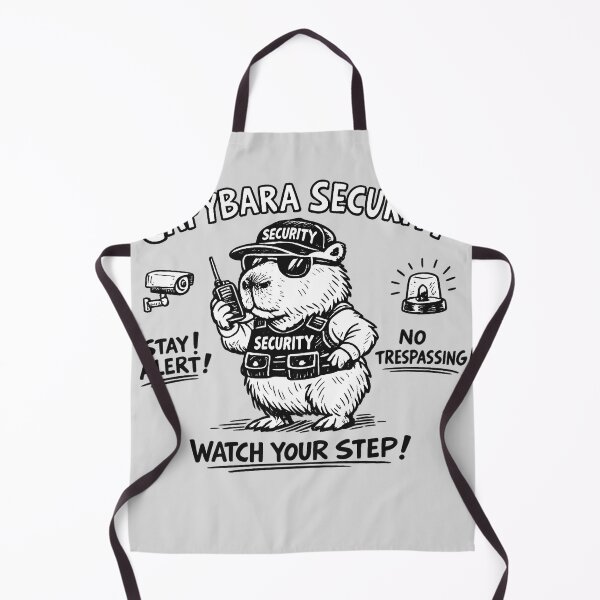 Item preview, Capybara Security Guard – Funny Capybara Security Officer Cartoon designed and sold by mikemuchu.
