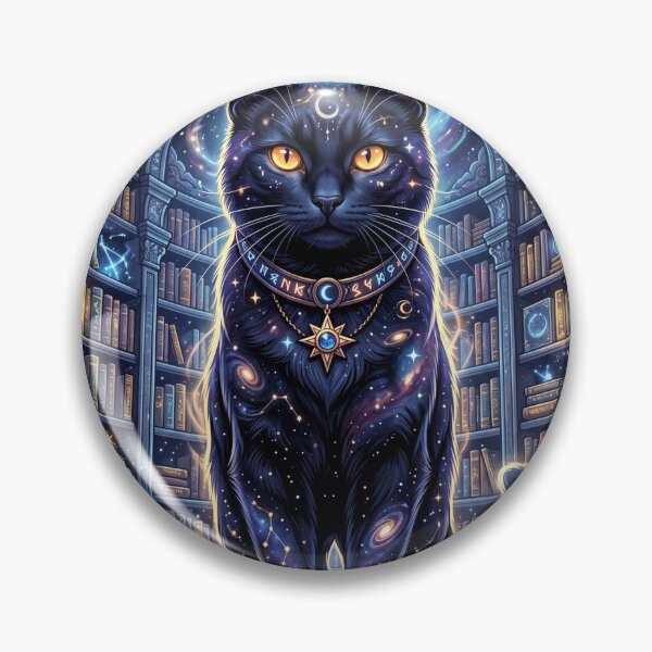 Item preview, Black Cat Guardian of the Celestial Library T-Shirt designed and sold by MERAKISL.