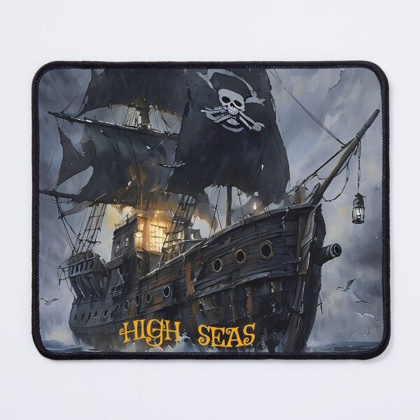 Item preview, High Seas - Epic Pirate Ship Storm Art designed and sold by Modern Nest Art.